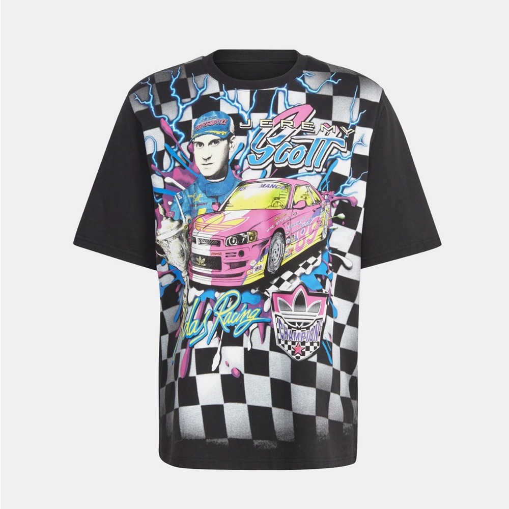 Adidas Originals X Jeremy Scott Rally Print Tee Unisex Size Small New With Tags